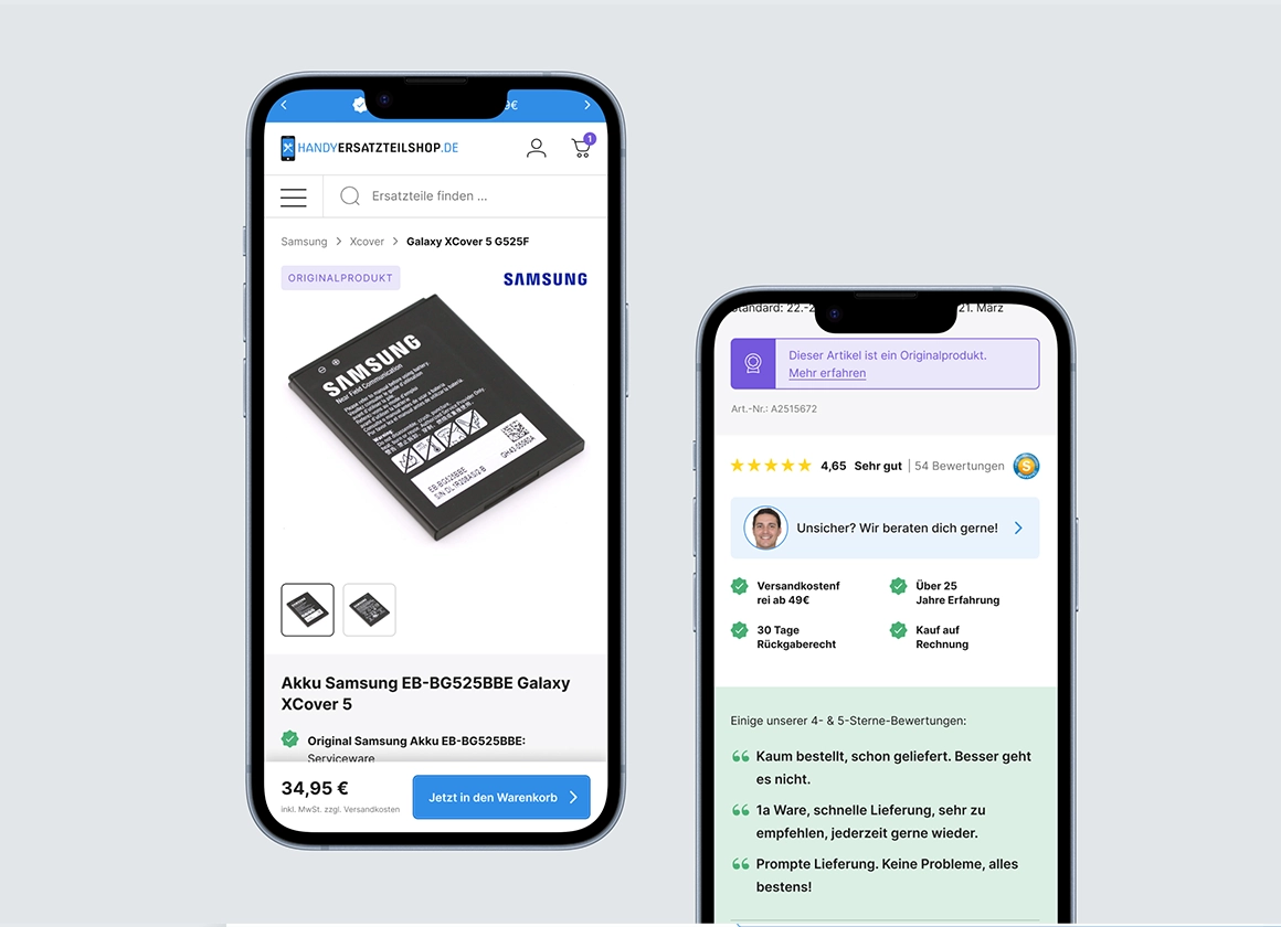 Handyersatzteilshop: Re-Design & Mobile-First-Strategie für bessere Conversion