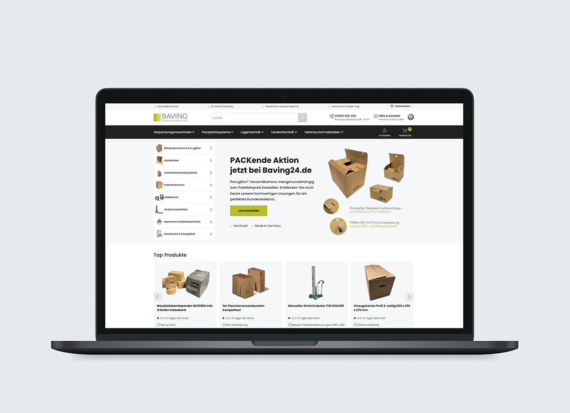 Shop-Optimierung für Baving24: Struktur für Sortiment & Vertrauen für Premium-Produkte