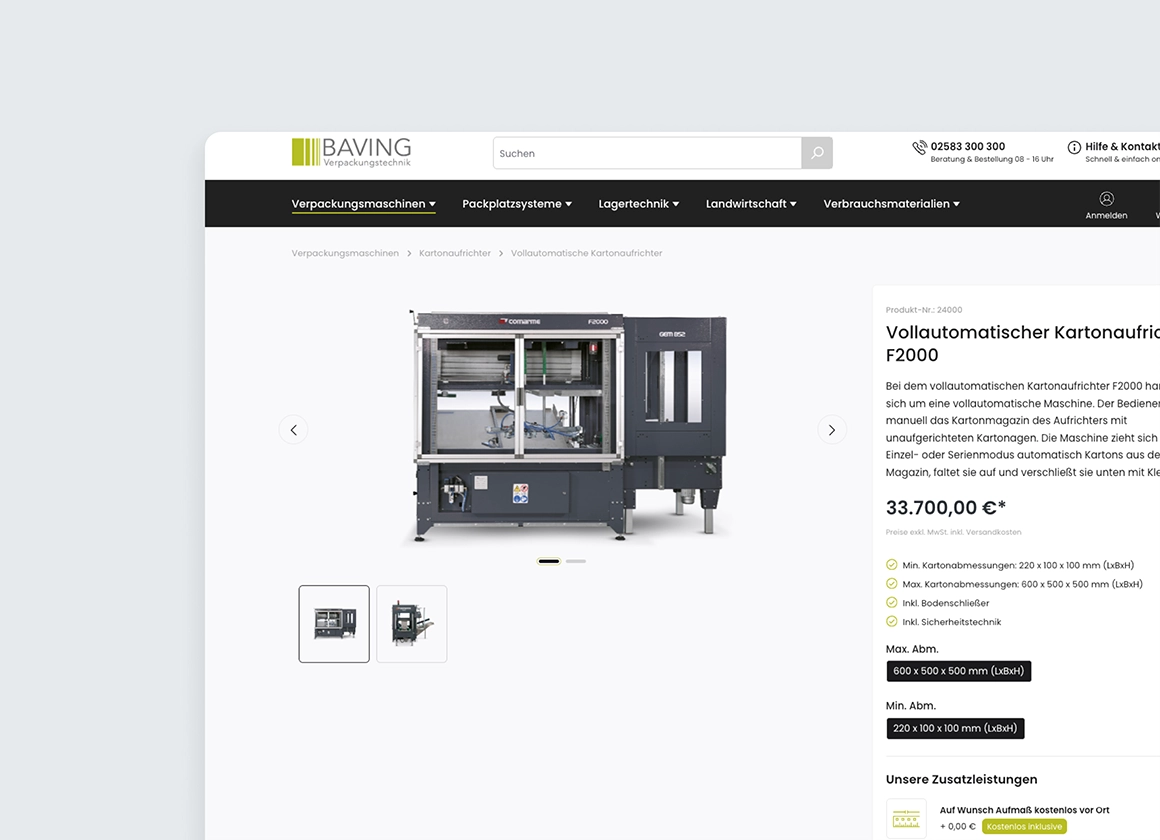 Shop-Optimierung für Baving24: Struktur für Sortiment & Vertrauen für Premium-Produkte