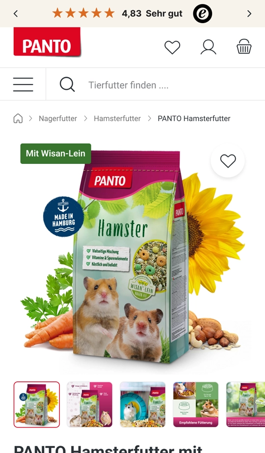 Panto Heimtier Online-Shop