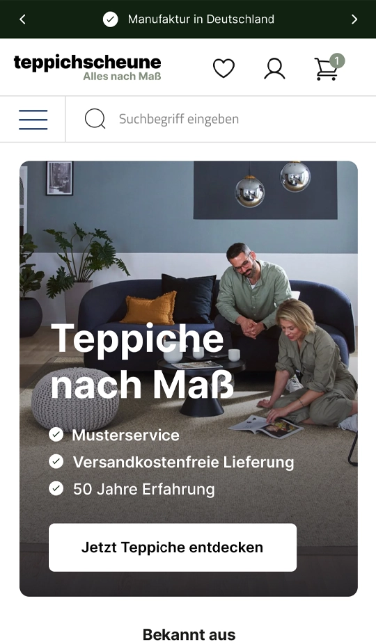 Teppichscheune Online-Shop