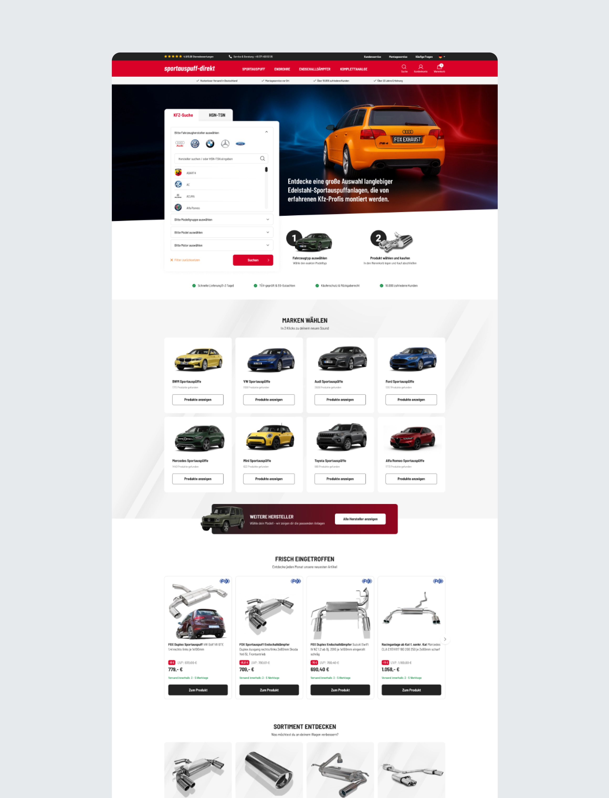 Shop-Optimierung: Sportauspuff-direkt