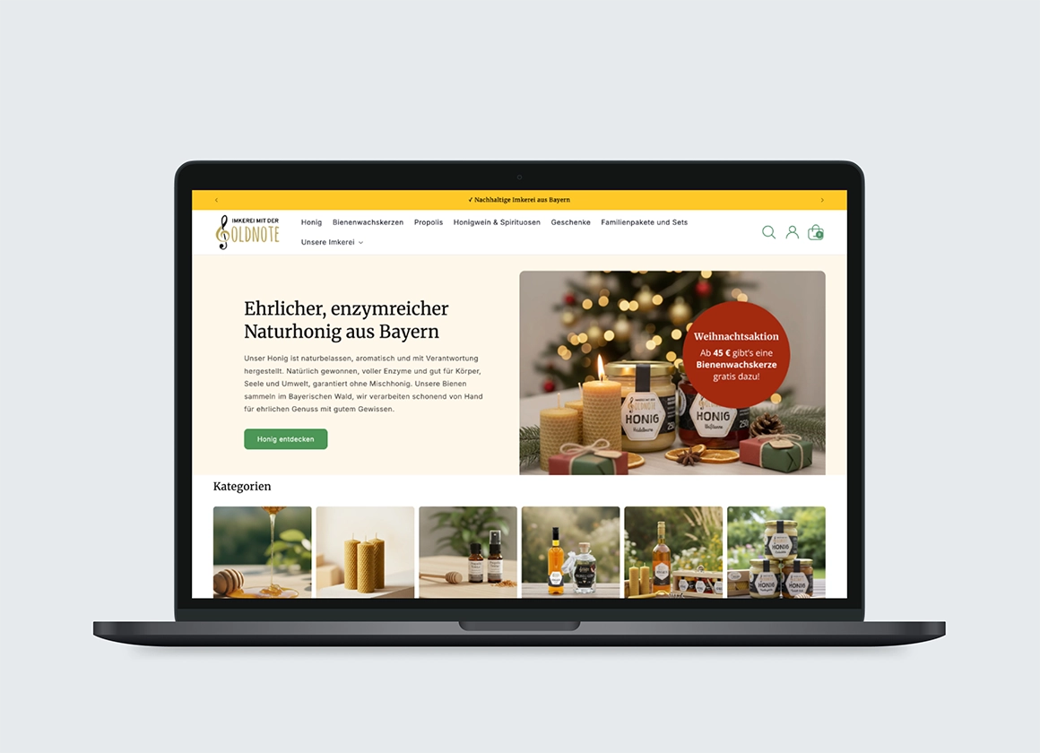 Imkerei Goldnote: Conversion-Optimierung für mehr Umsatz