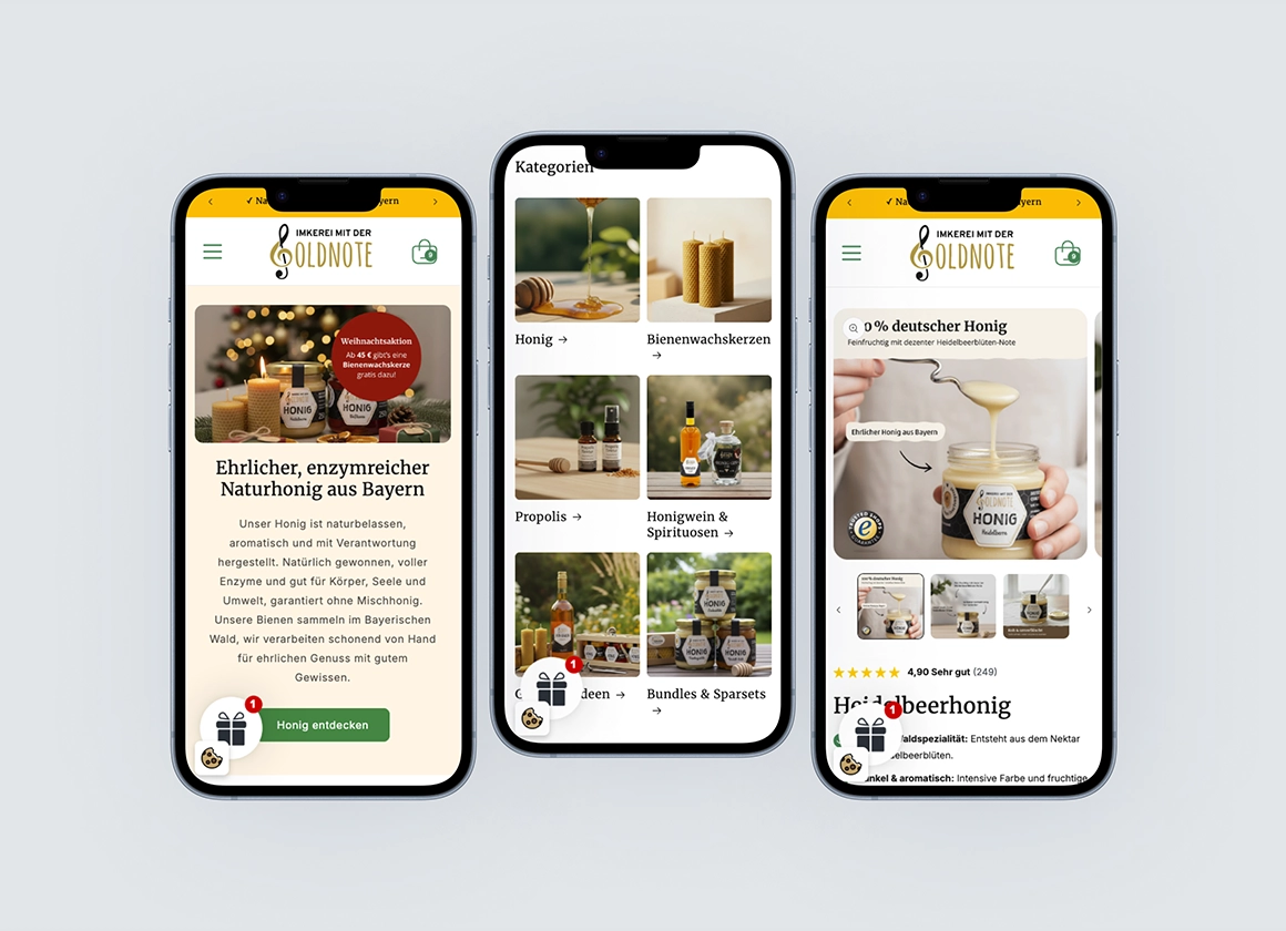 Imkerei Goldnote: Conversion-Optimierung für mehr Umsatz