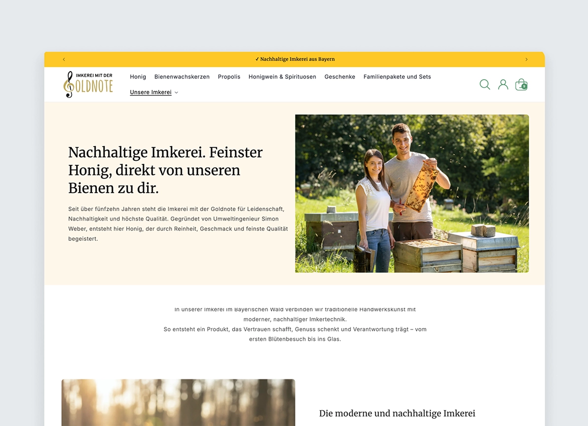 Imkerei Goldnote: Conversion-Optimierung für mehr Umsatz