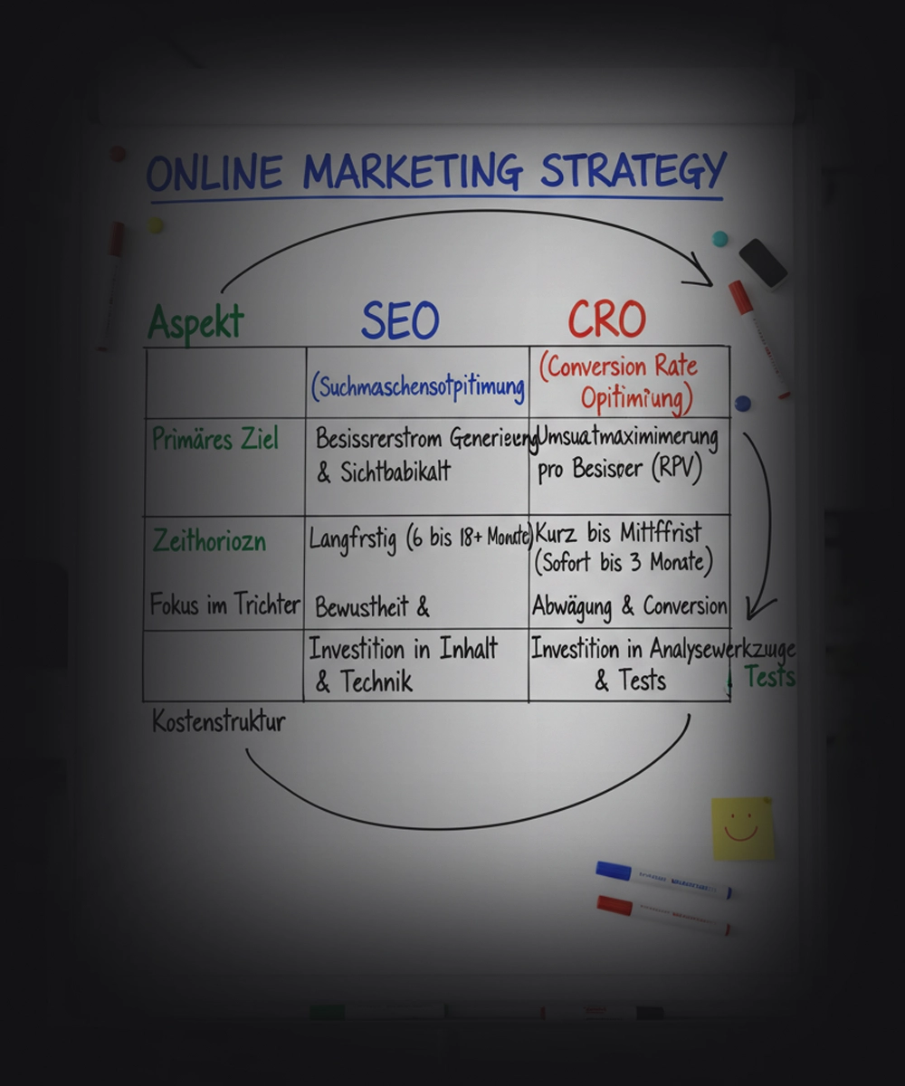 Der Unterschied zwischen CRO und SEO: Was ist wichtiger?