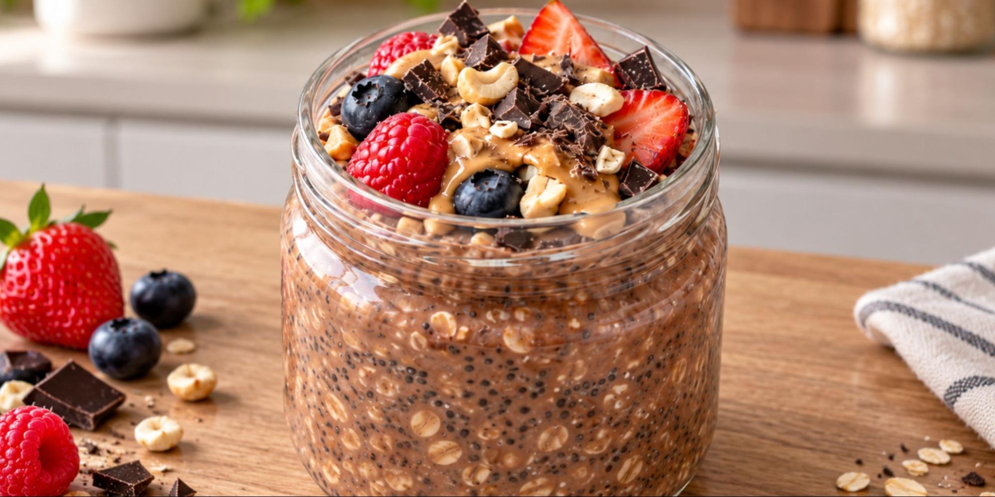 Choco Berry Overnight Oats