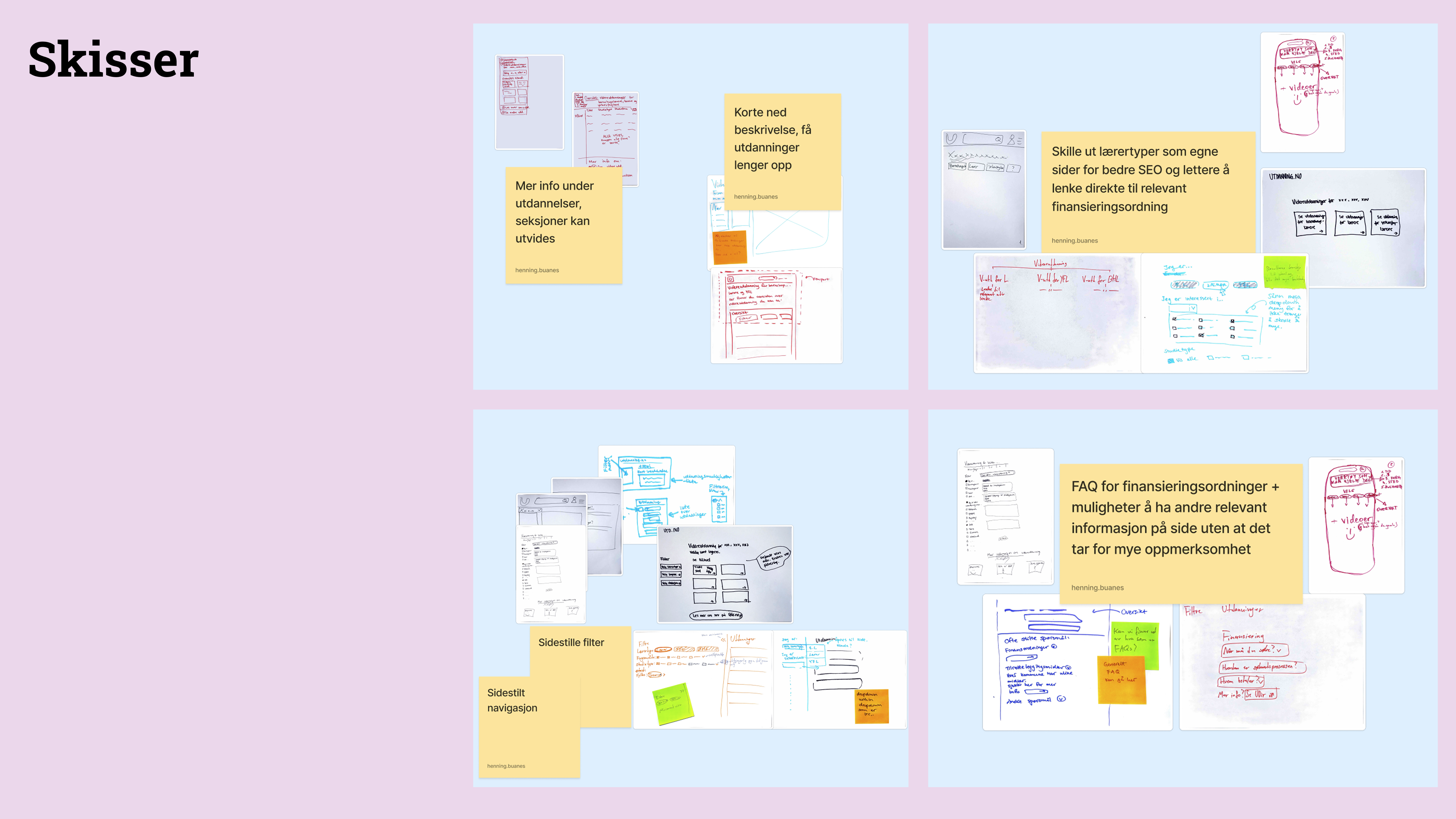 Sketches for a website
