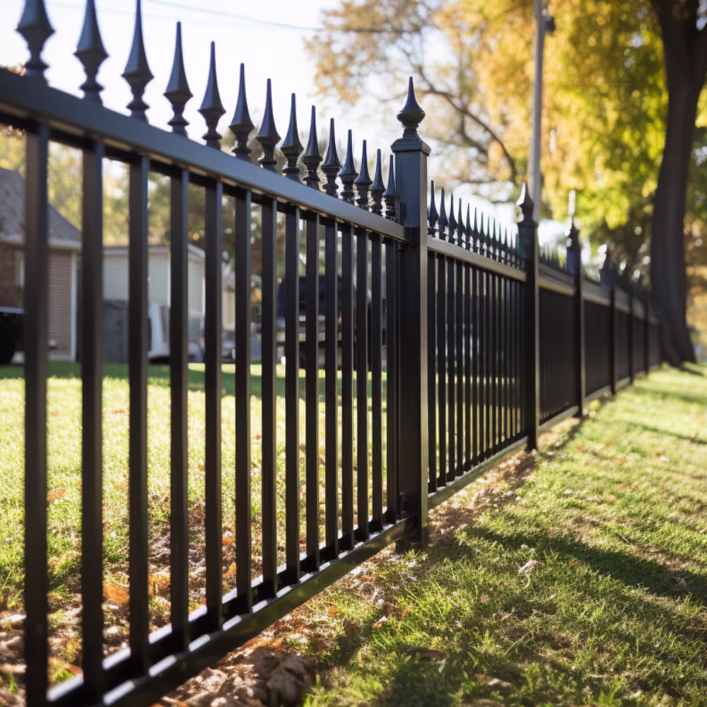 picket vinyl fence with open top
