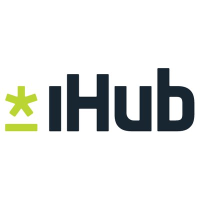 iHub logo with stylized lowercase letters and a green asterisk symbol.