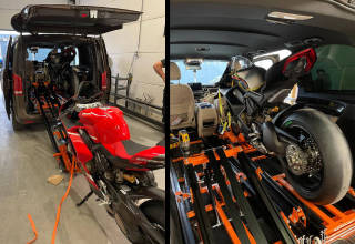 AUN 110 powered motorcycle ramp