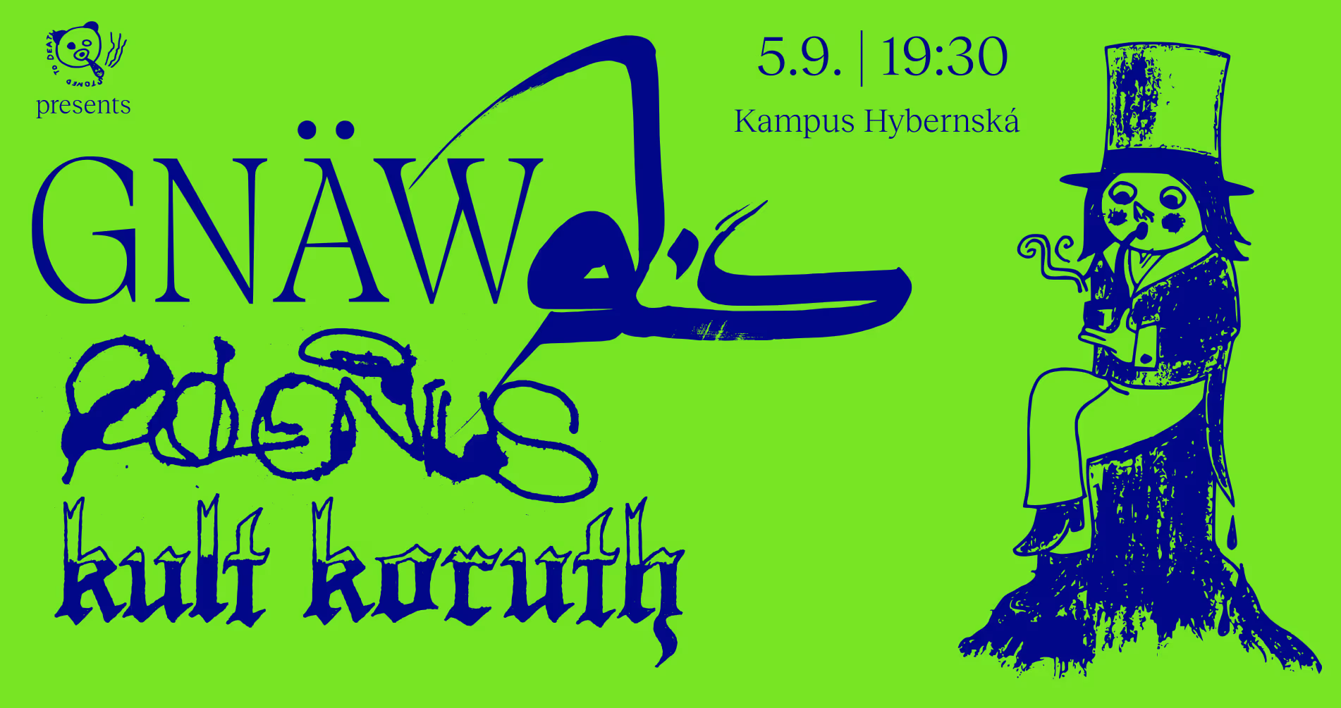 HYB4 Hudba: Gnäw + Polonius + Kult Koruth