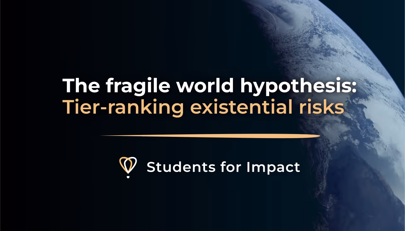 The fragile world hypothesis: Tear-ranking existential risks