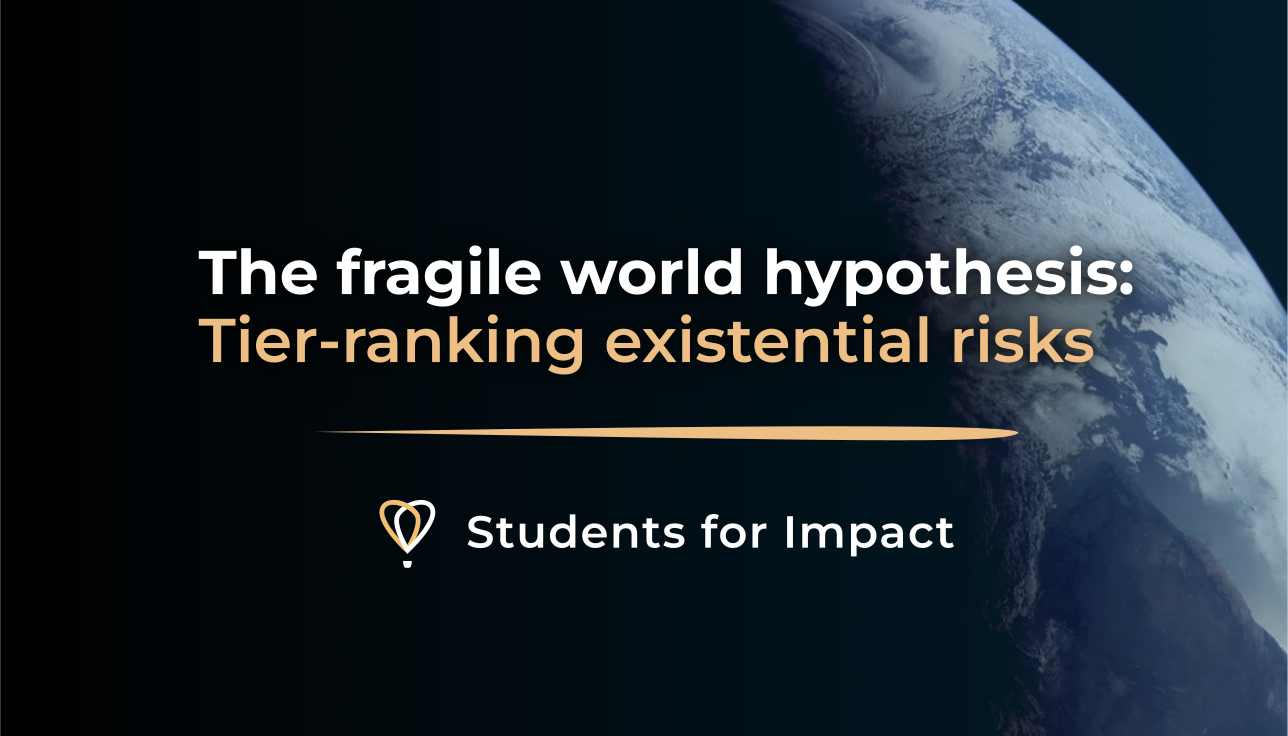The fragile world hypothesis: Tear-ranking existential risks