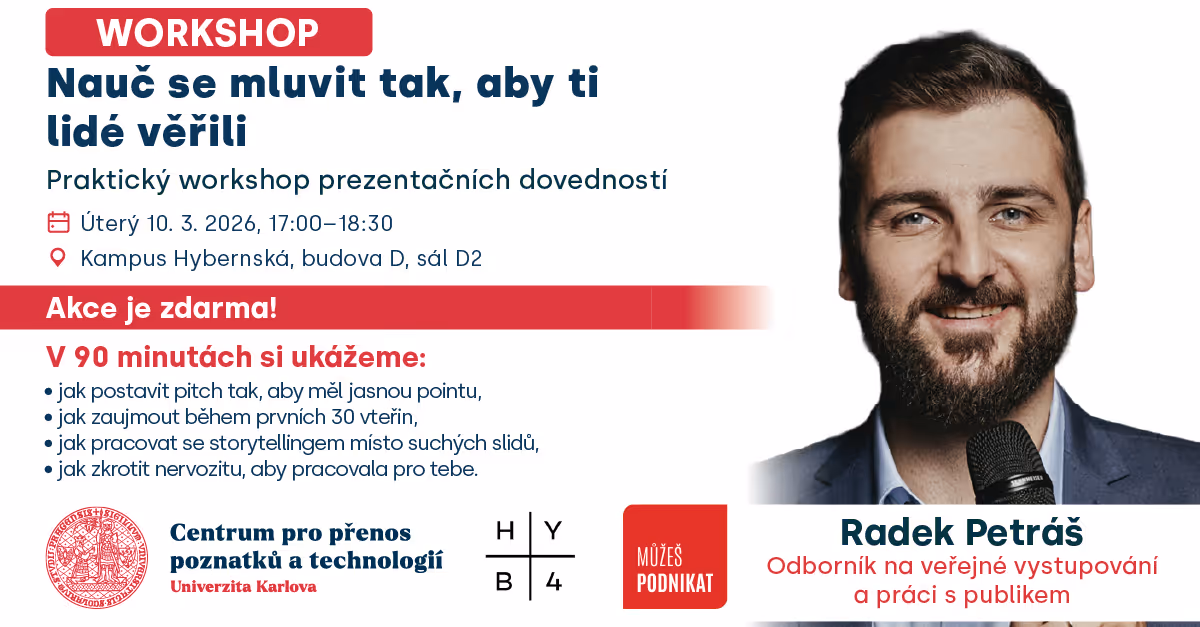 Workshop: Nauč se mluvit tak, aby ti lidé věřili
