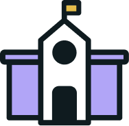 School building icon