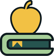 Apple and book icon