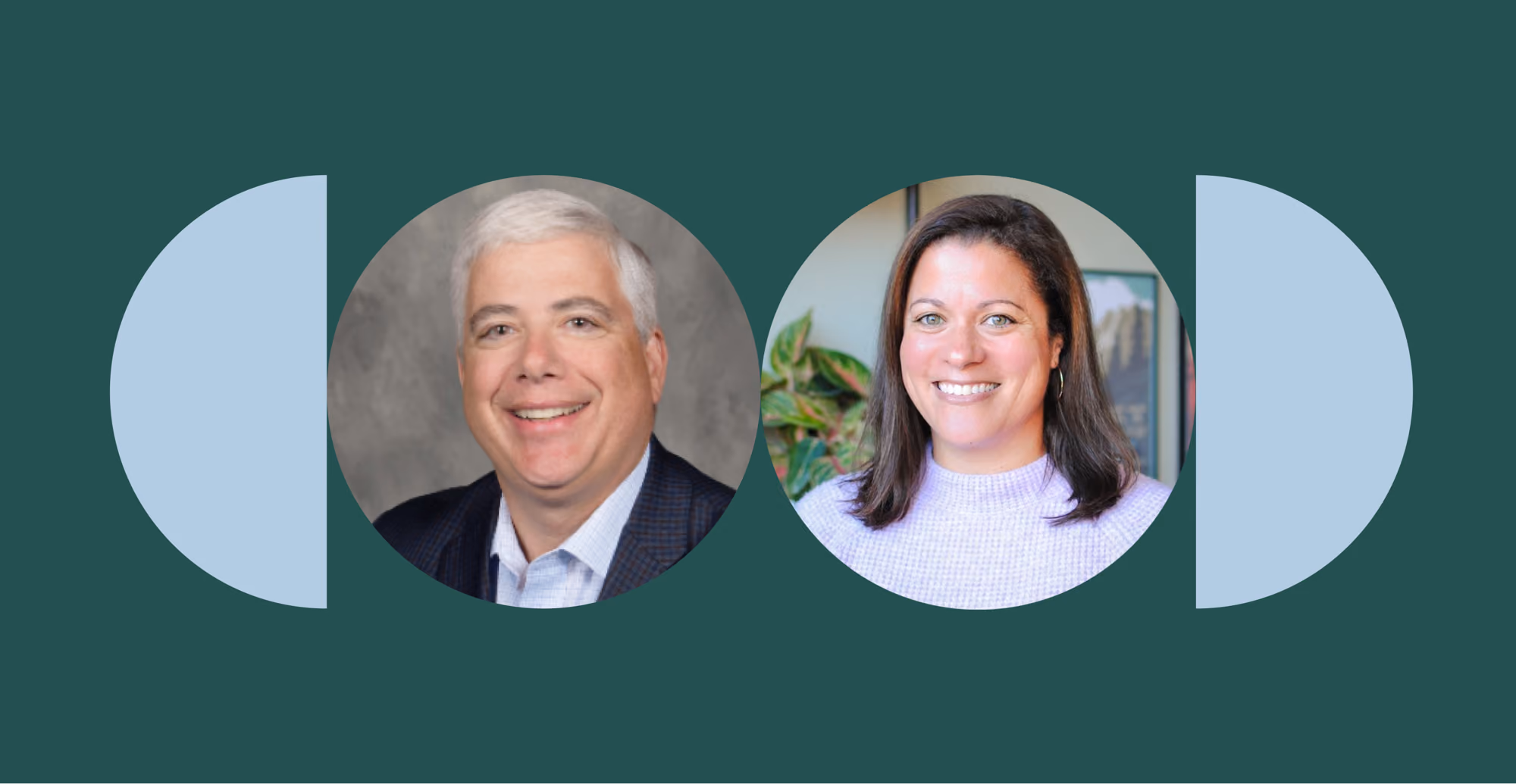 Headshots of the Medway Public Schools webinar speakers on a dark green background