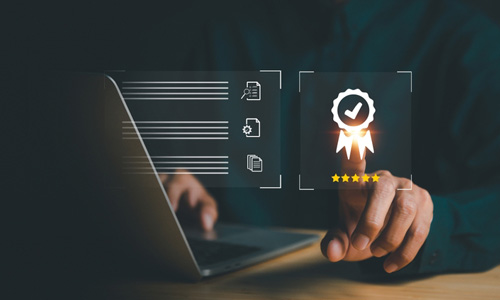 Laptop concept showing high quality data 