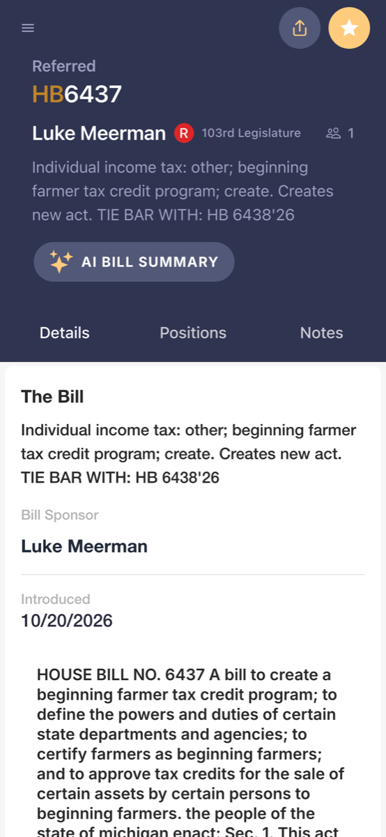 A bill page in the Dome IQ app