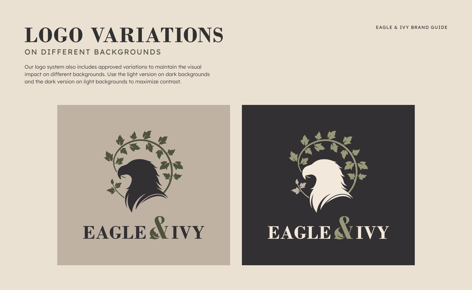 Logo on backgrounds