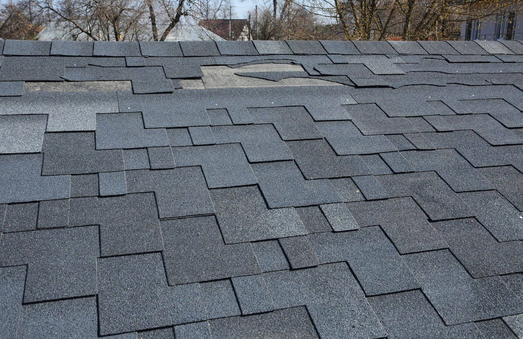 wind damage roof shingles