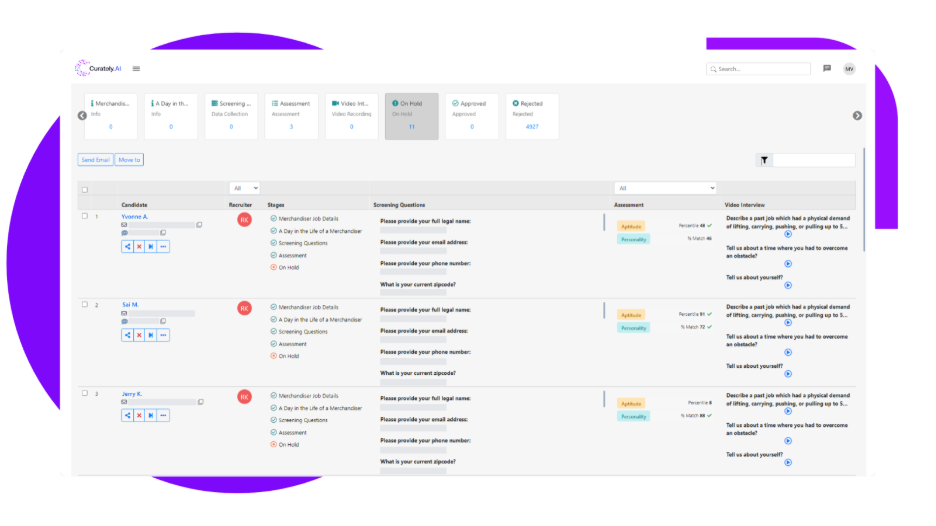 Curately Candidate matching