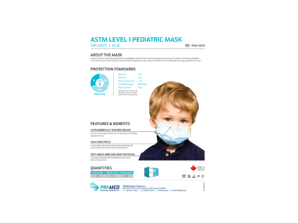 ASTM Level 1 Pediatric Mask