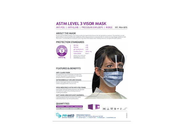 ASTM Level 3 Visor Mask
