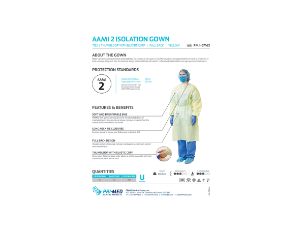 AAMI 2 Isolation Gown