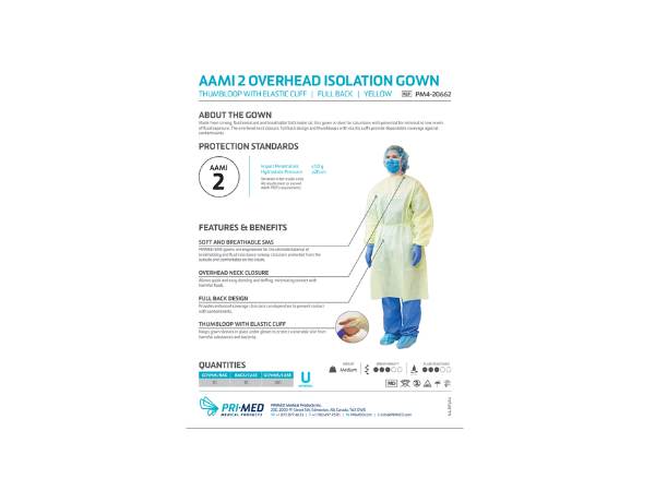 AAMI 2 Overhead Isolation Gown