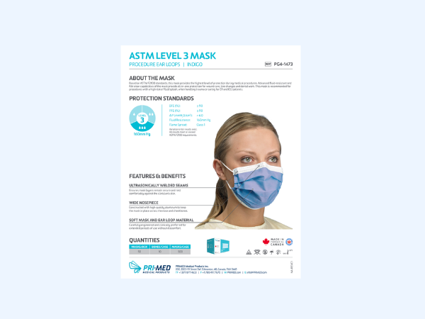 ASTM Level 3 Indigo Mask