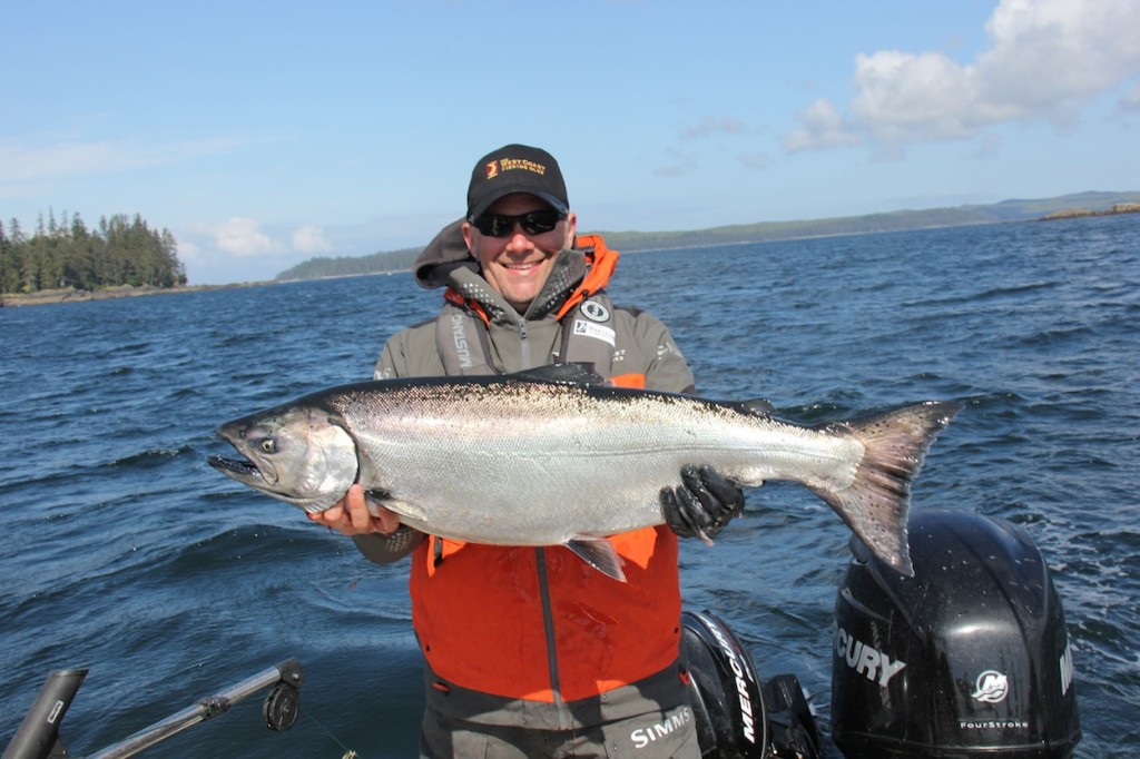 * Jasen Nyrose with a nice spring caught off Cohoe Point. 