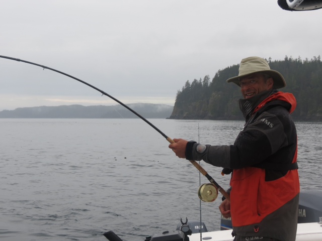 * Bill Grey playing his Tyee. 