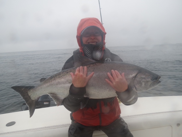 * Jollean Hancen and her mid twenties Chinook on a classic Haida Gwaii day. 