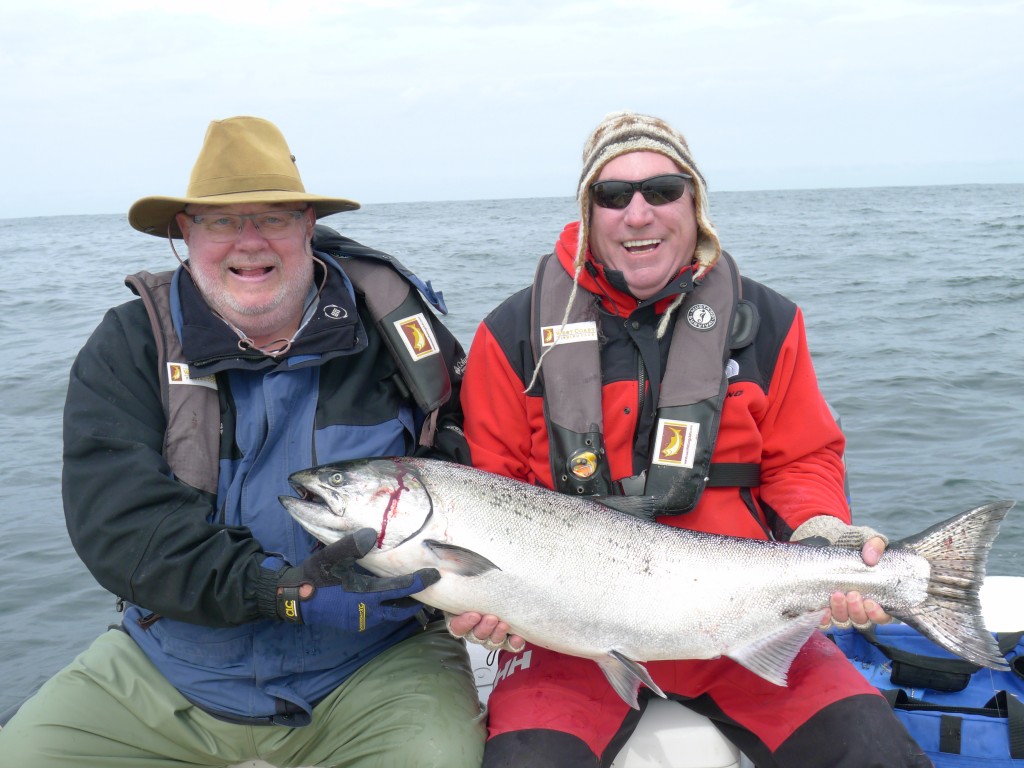 Brian Hempstead and Lee Lott. With a nice spring salmon.