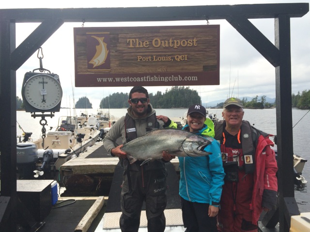 Scale shot of Amy and her dad Rod with Robby. Oh..and a 31 lbs