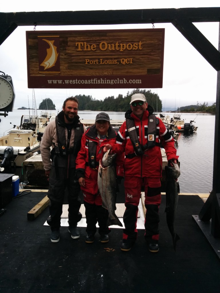 Rosie and Graham Baker with guide Sam, posing here with some fine eaters!