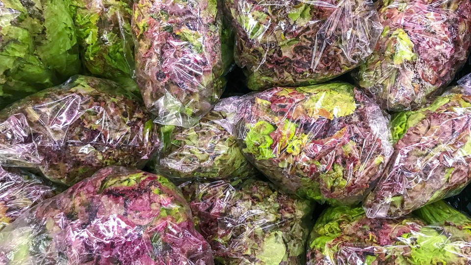 An image of bagged lettuce