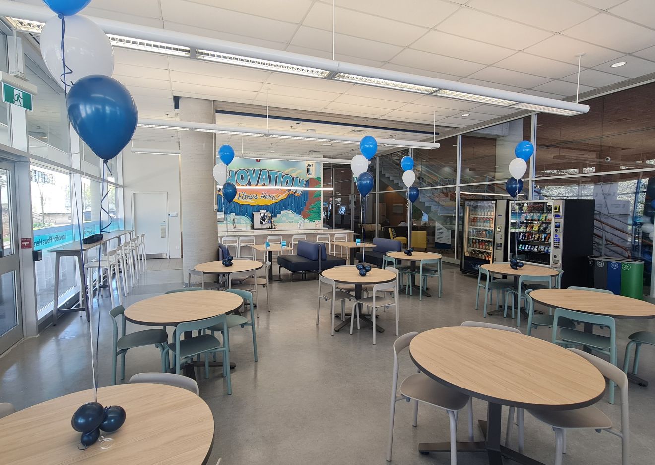 A phased campus transformation across three floors of an iconic downtown Niagara Falls building for the newly-launched University of Niagara Falls (UNF). We provided design and project management services to deliver a full academic environment executed within strict occupancy and code constraints, while creating collaborative learning environments, technology-enabled spaces, and student-focused amenities. 