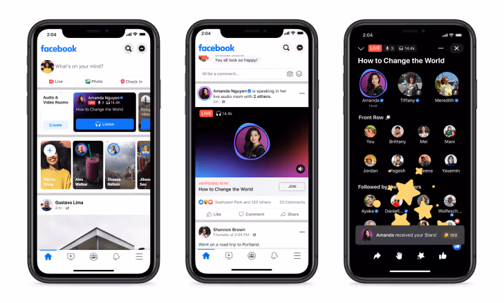 facebook-live-audio-rooms-screenshots-techcrunch
