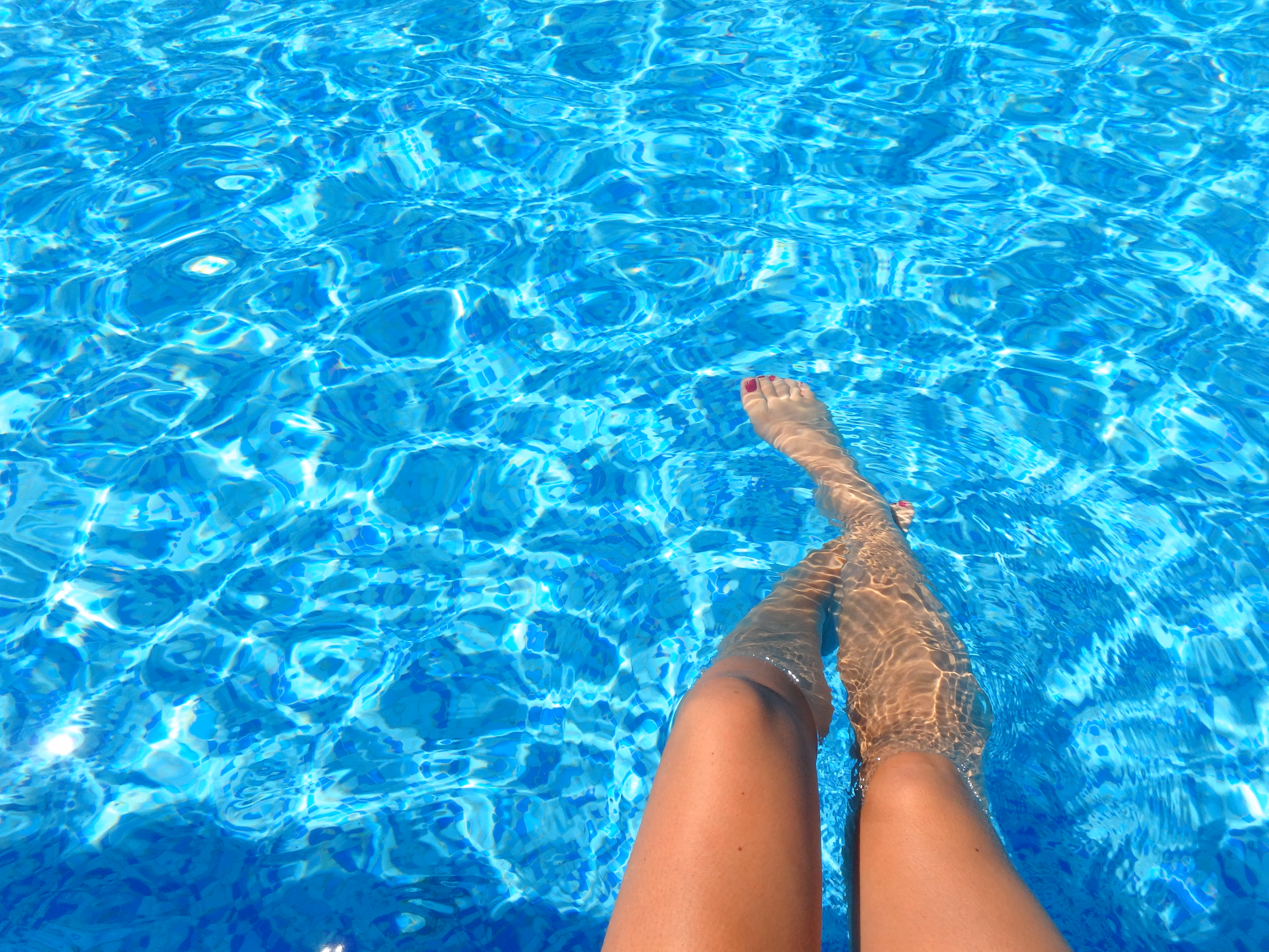 Pool toes stock photo