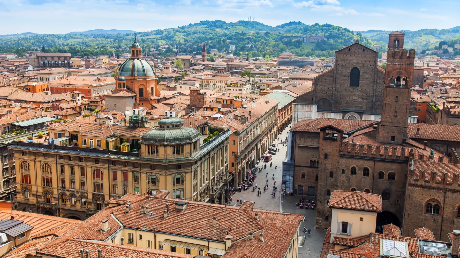 Immagine di un paesaggio a Bologna in Emilia Romagna.