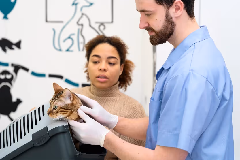 gatto dal veterinario