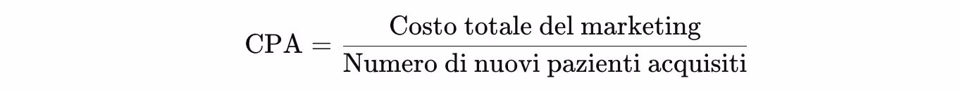 calcolo e analisi roi studio odontoiatrico