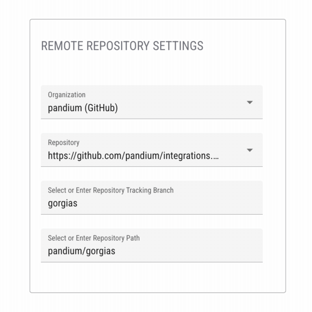 Remote repository settings