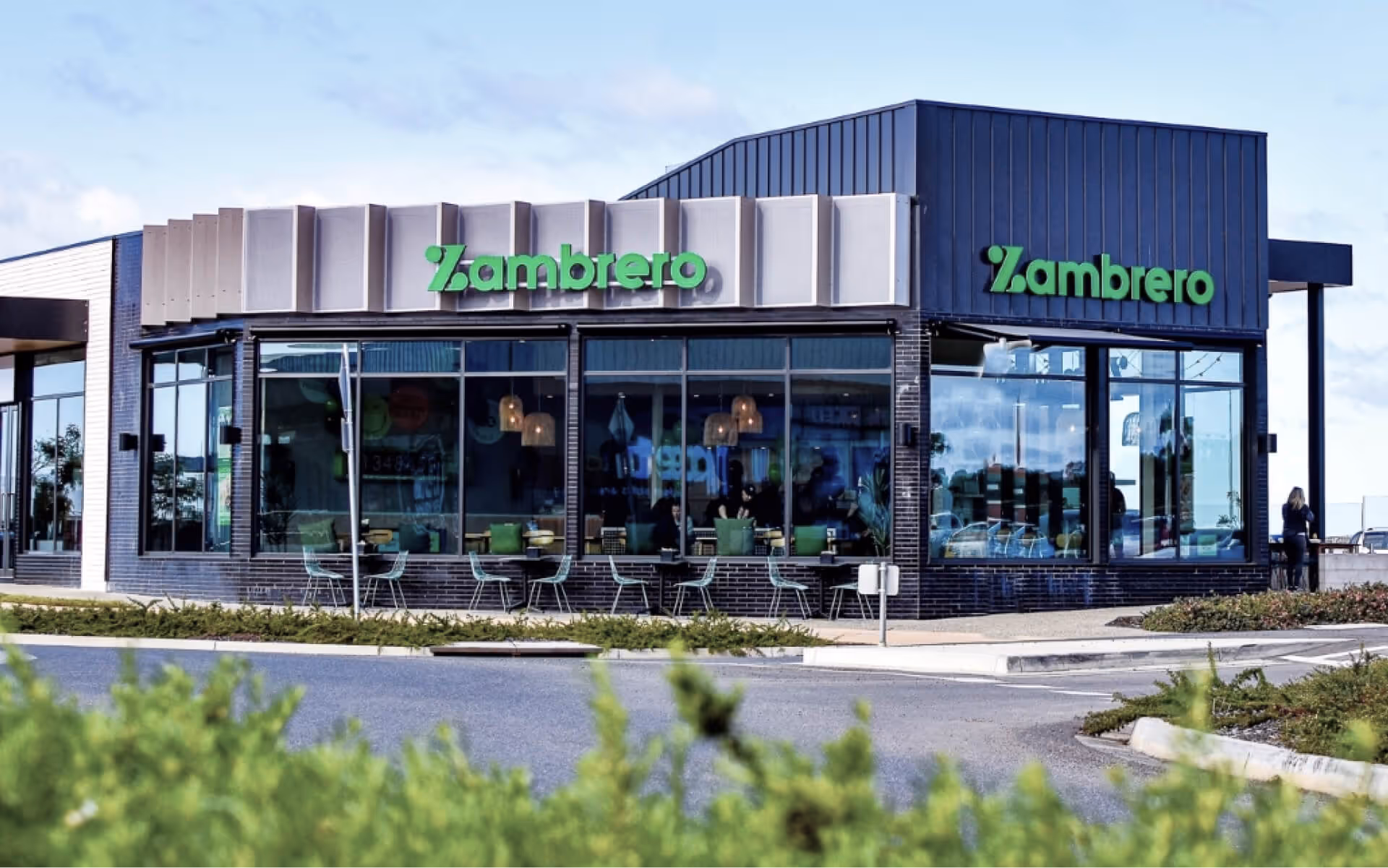 Zambrero restaurant location on a sunny day