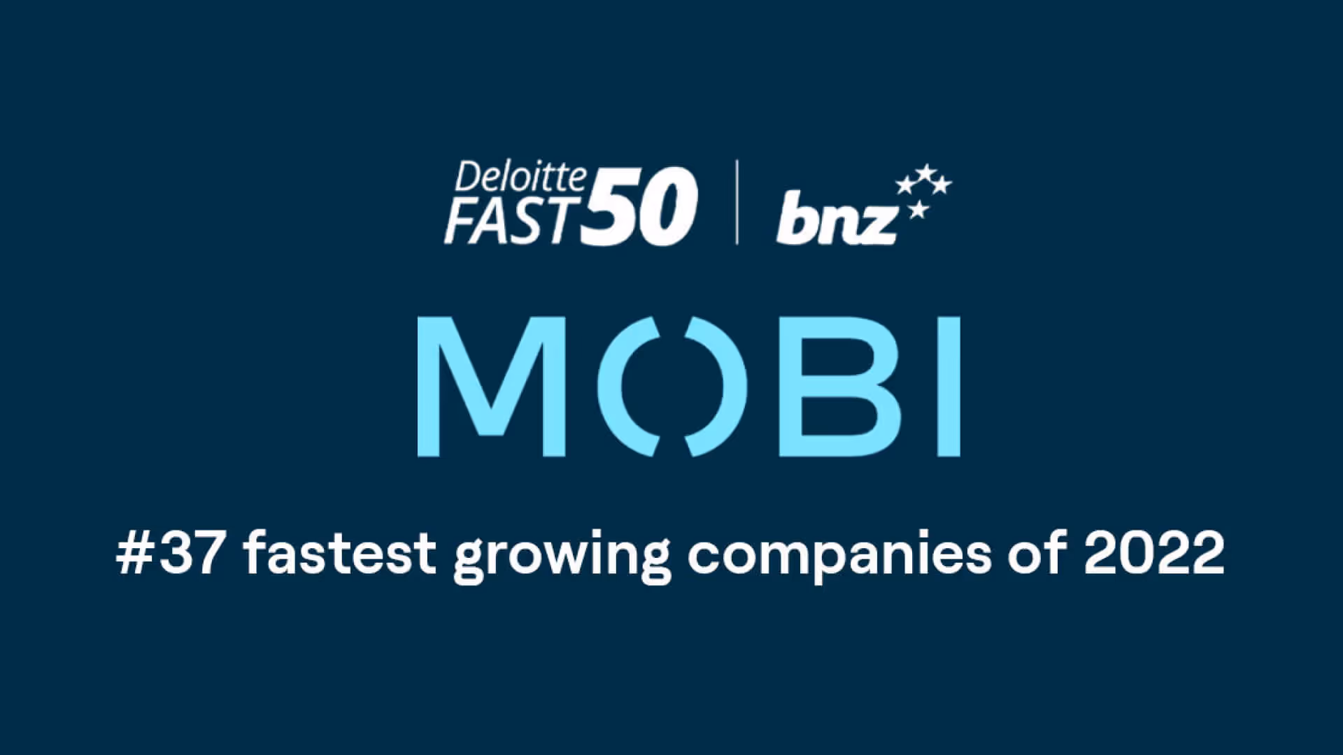 Image with text showing MOBI as 37 on Deloitte Fast 50 2022