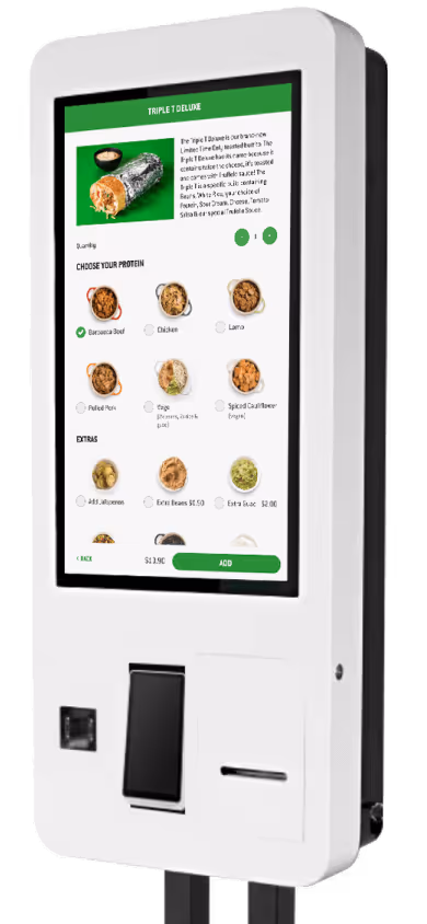 Kiosk used to order food from Zambrero