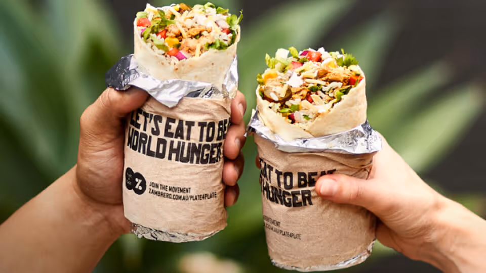 Zambrero image of two burritos side by side
